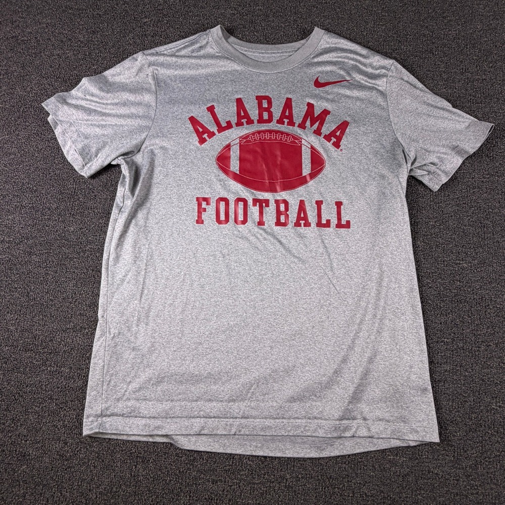 Alabama Nike T-Shirt Mens L Grey NCAA Football Dri-FIT FN3183-063 EUC